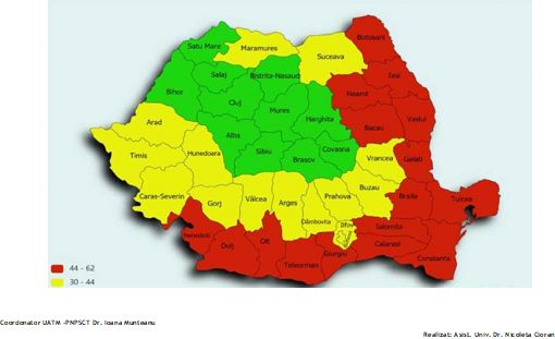 Harta Tuberculoza Romania