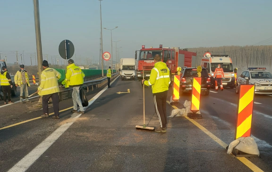 Autostrada A2 Lucrari Accident