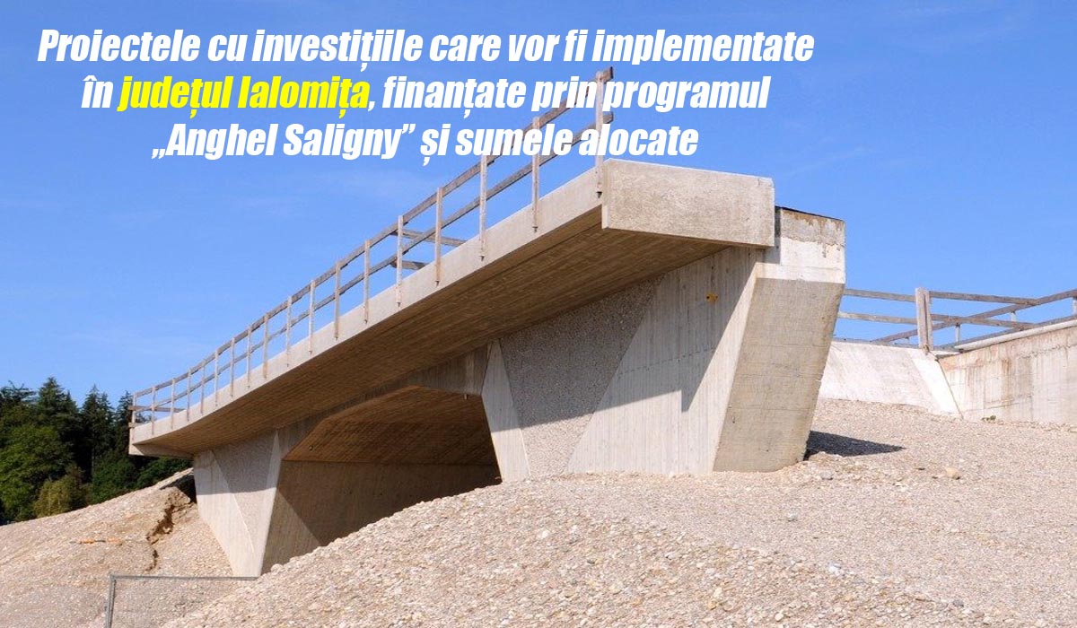 Proiecte Investitii Judetul Ialomita Prin Programul Anghel Saligny