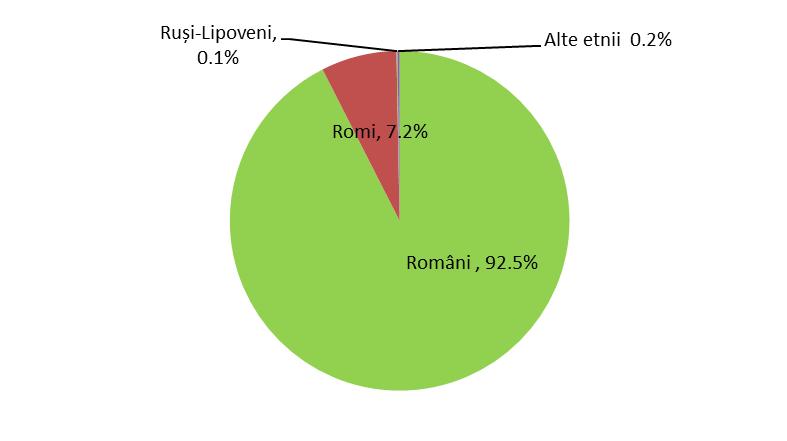 Figura 2 - Structura Populației Din Județul Ialomița După Ponderea Principalelor Etnii, Rezultate Provizorii Rpl2021