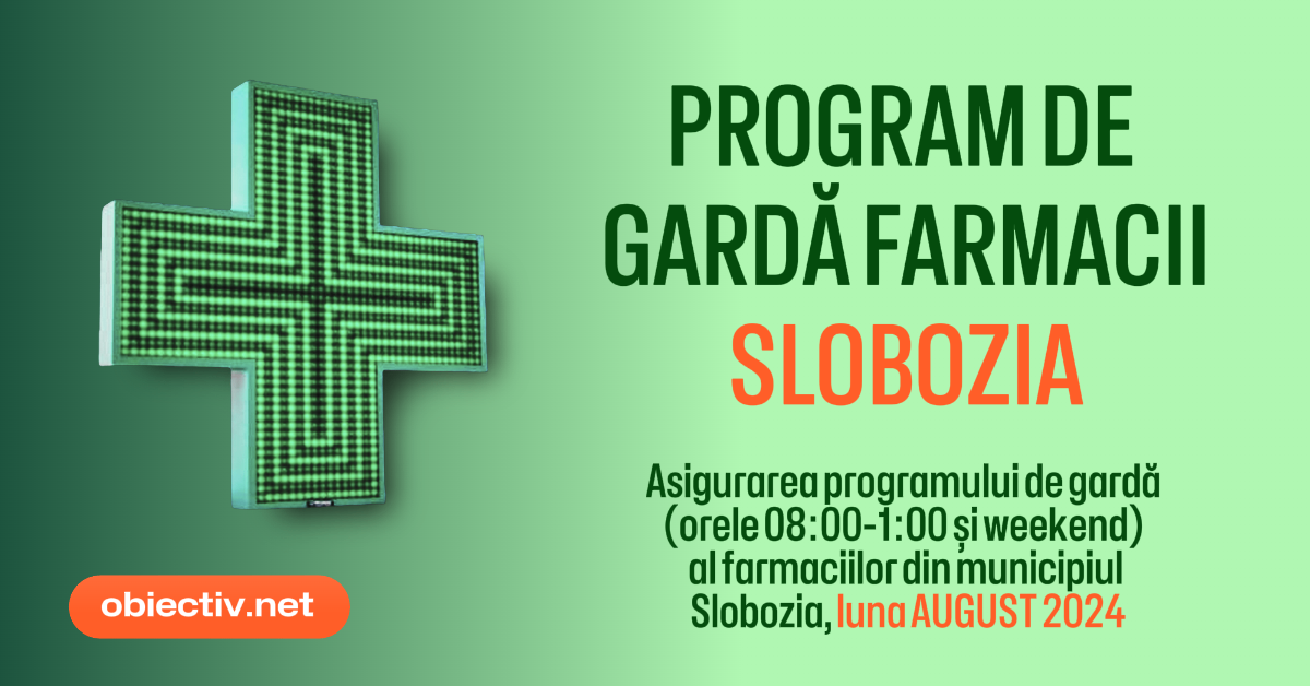 Program De Garda Farmacii Slobozia August 2024