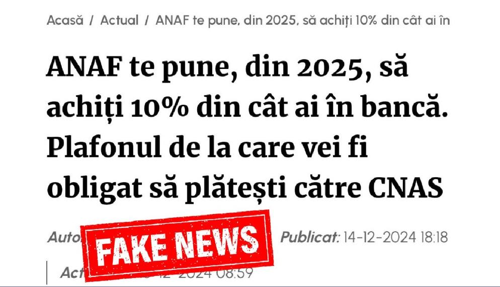 Precizari Anaf Stiri False