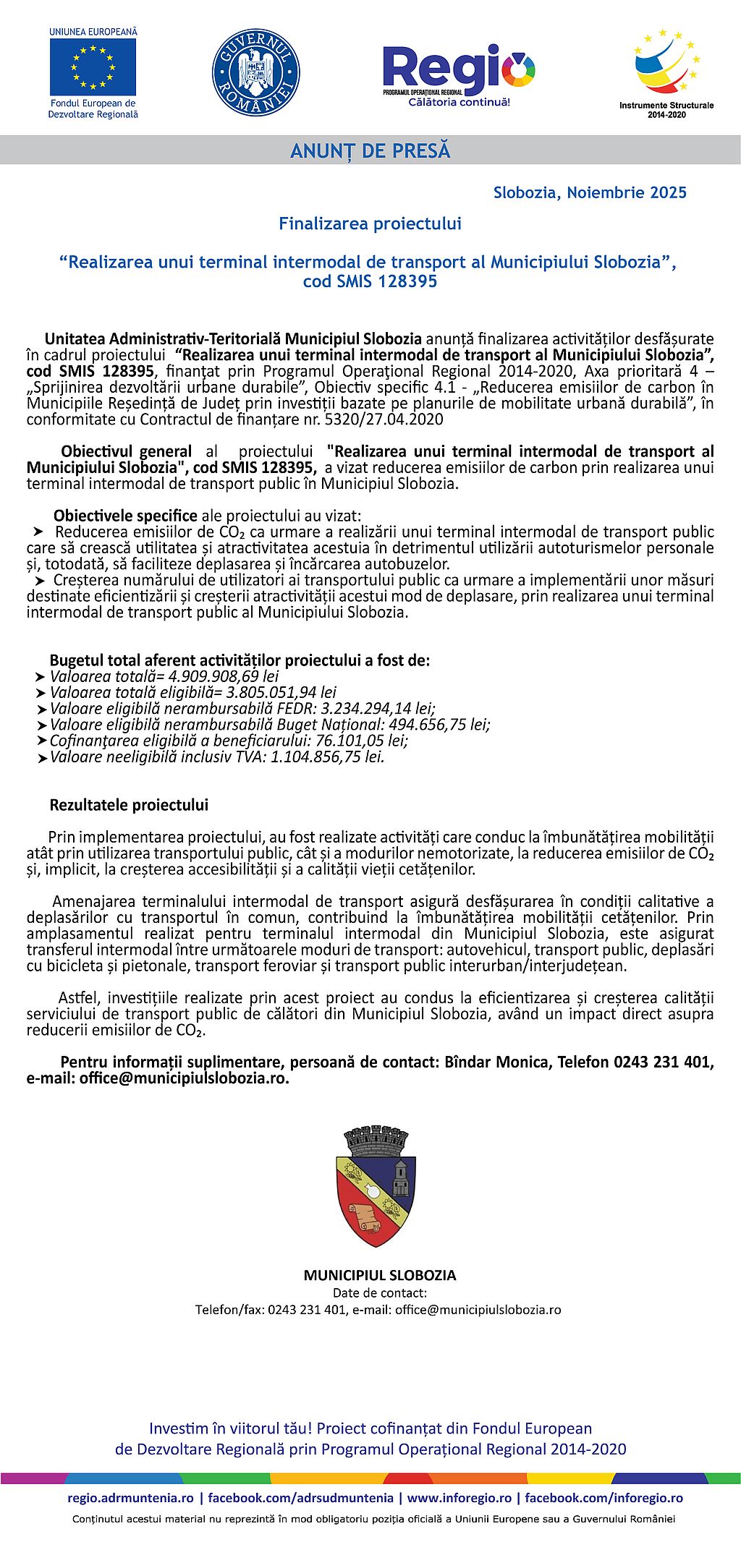 Anunt Inchidere De Presa Slobozia 128395