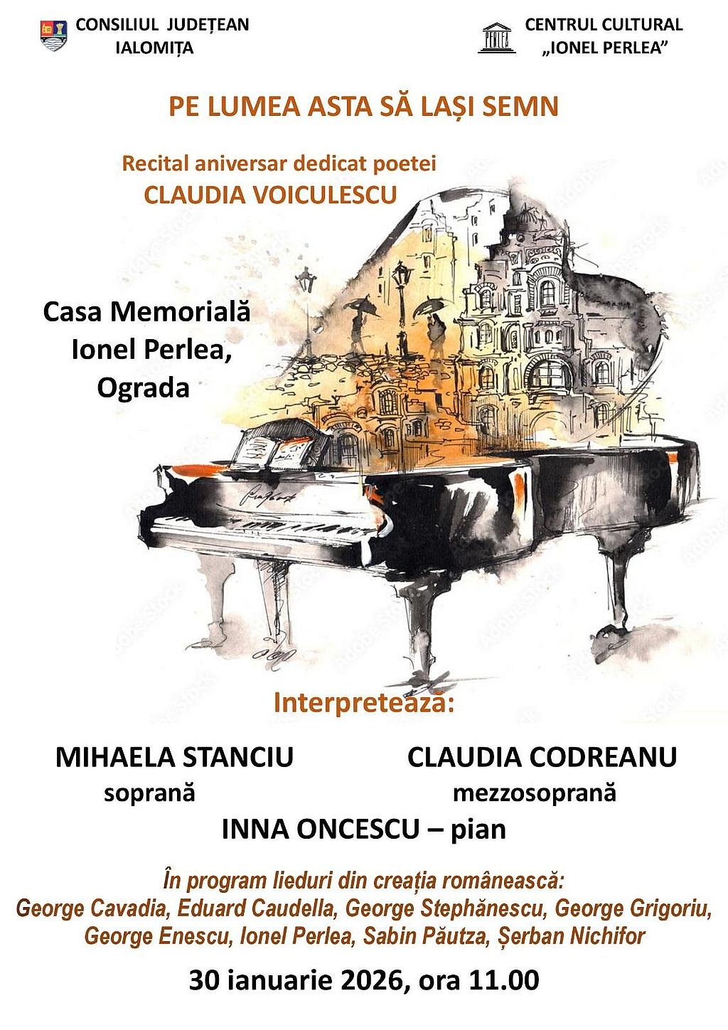 Afis Claudia Voiculescu Ionel Perlea