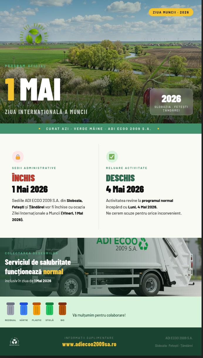 Program Adi Ecoo 1 Mai