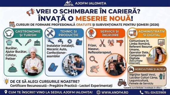 Cursuri De Formare Profesionala Ajofm Ialomita