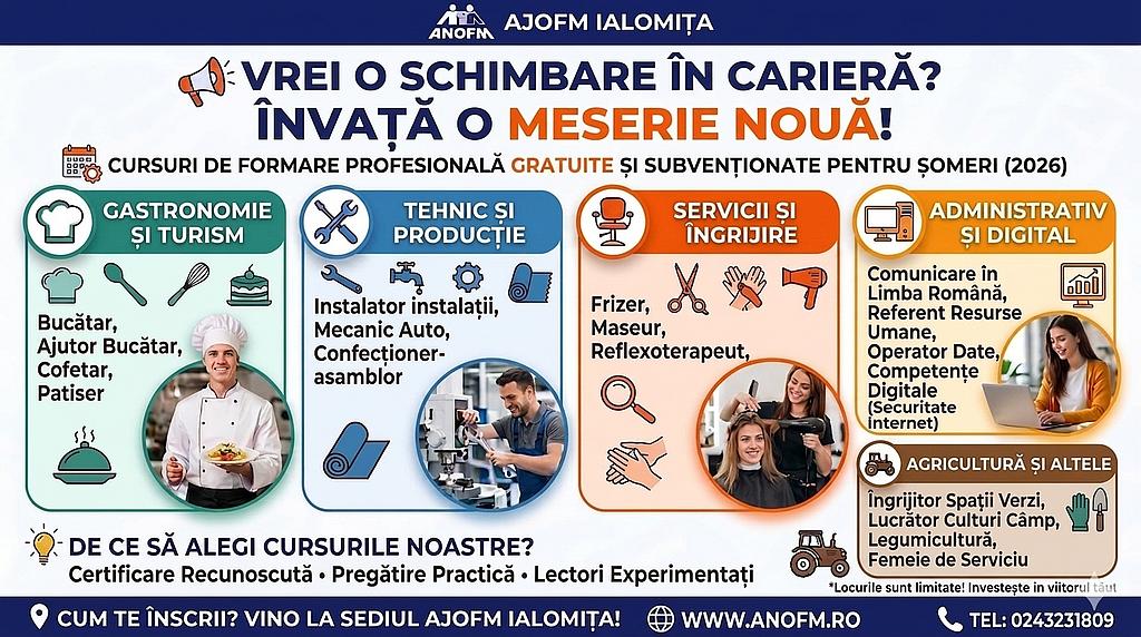 Cursuri De Formare Profesionala Ajofm Ialomita