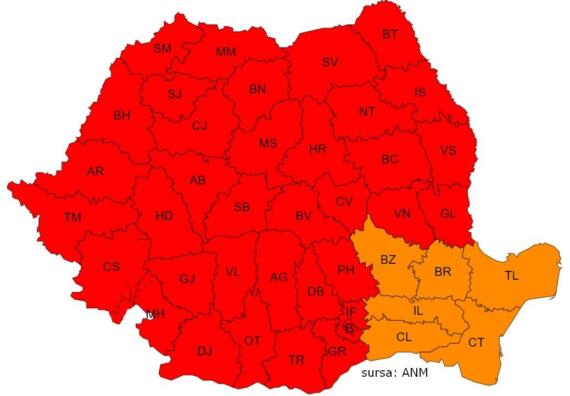 Harta Meteo Anm - Canicula