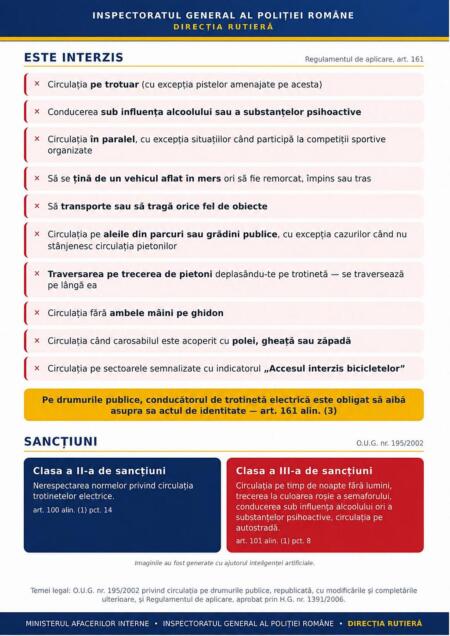 Trotinete Electrice - Reguli Circulatie