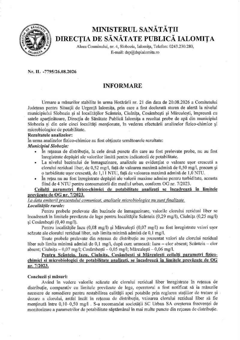 Informare Dsp Ialomita 1