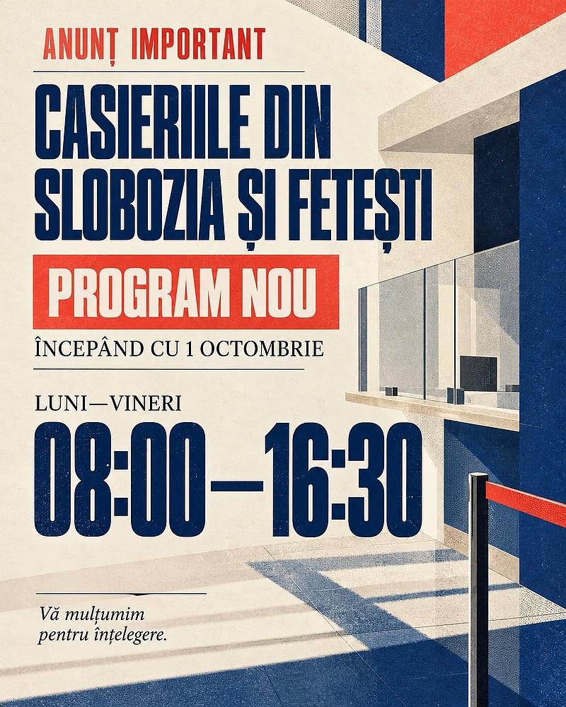 Program Casierii Adi Ecoo Slobozia Si Fetesti
