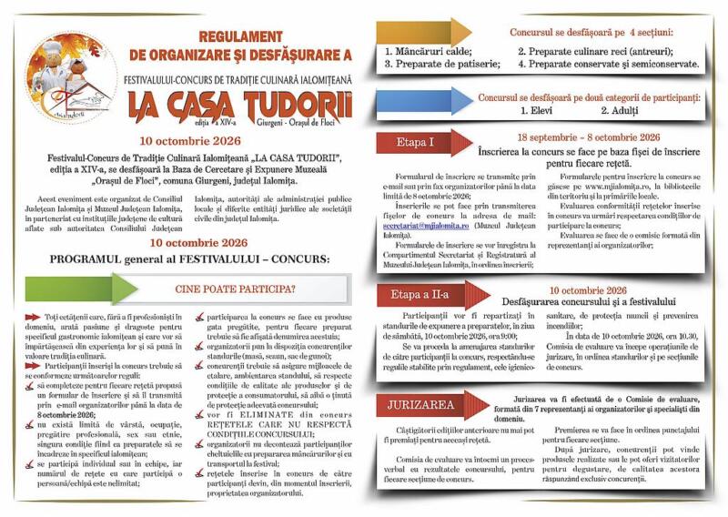 Regulament Casa Tudorii 2026