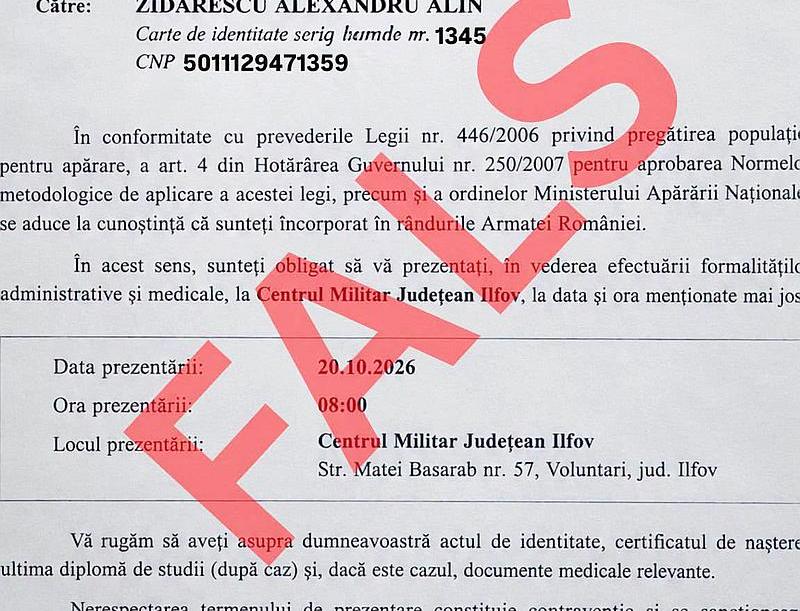 Falsa Instiintare Incorporare