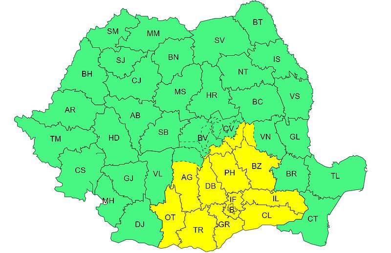 Harta Meteo - Sursa Anm