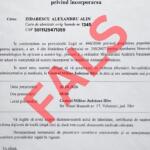 Instiintare Incorporare Falsa